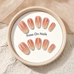 Press-On Nails Durable Plastic Gradient Purple Set of 10