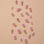 Press-On Nails Easy Application Reusable Set of 24