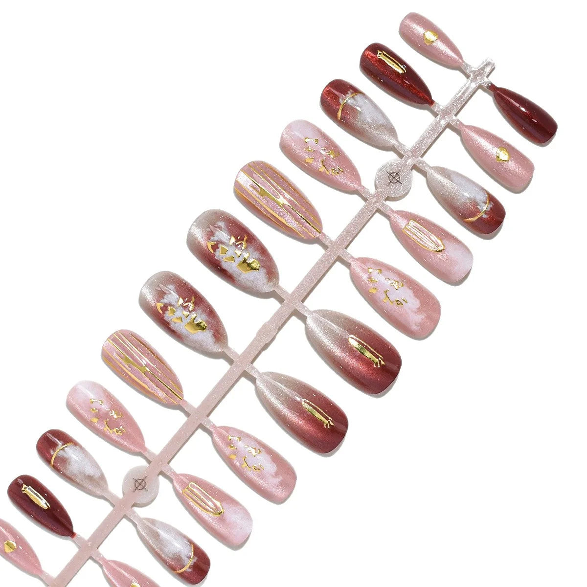 Press-On Nails Elegant Designs Long-Lasting Set of 24