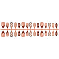 Press-On Nails Elegant Floral Peel-And-Stick Long-Lasting