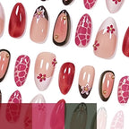 Press-On Nails Elegant Floral Peel & Stick 30-Piece