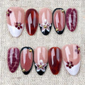 Press-On Nails Elegant Floral Peel & Stick 30-Piece