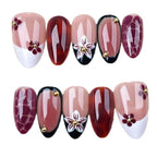 Press-On Nails Elegant Floral Peel & Stick 30-Piece