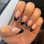 Press-On Nails Elegant Floral Self-Adhesive & Reusable