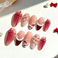 Press-On Nails Elegant Gift-Themed Easy Application & Long-Lasting