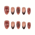 Press-On Nails Elegant Mixed Nail Art Easy Application