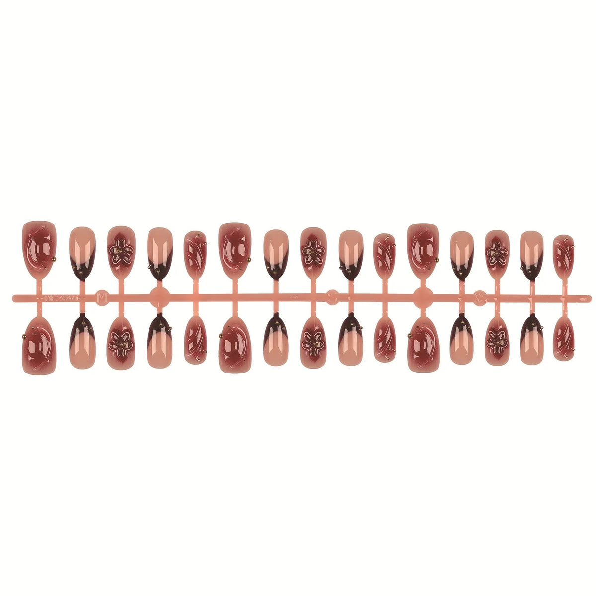 Press-On Nails Elegant Mixed Nail Art Easy Application