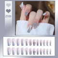 Press-On Nails Embellished Blue Easy Application & Comfortable Fit
