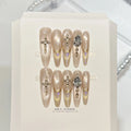 Press-On Nails Embellished Double-Sided Adhesive Set of 10