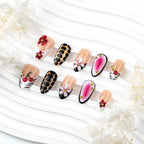 Press-On Nails Exotic Floral Acrylic Adhesive Tabs