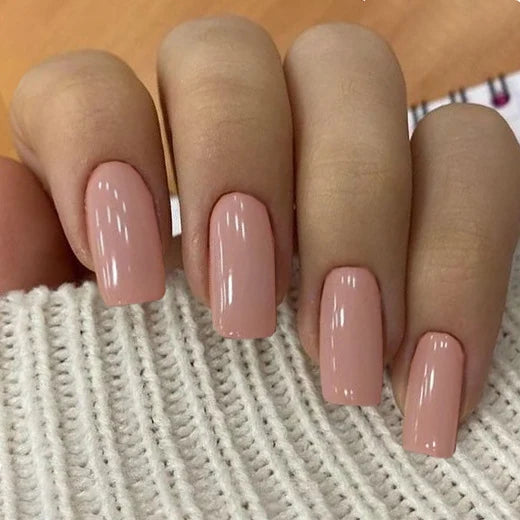 Press-On Nails Extra-Long Natural Look Glue-Free Set of 24