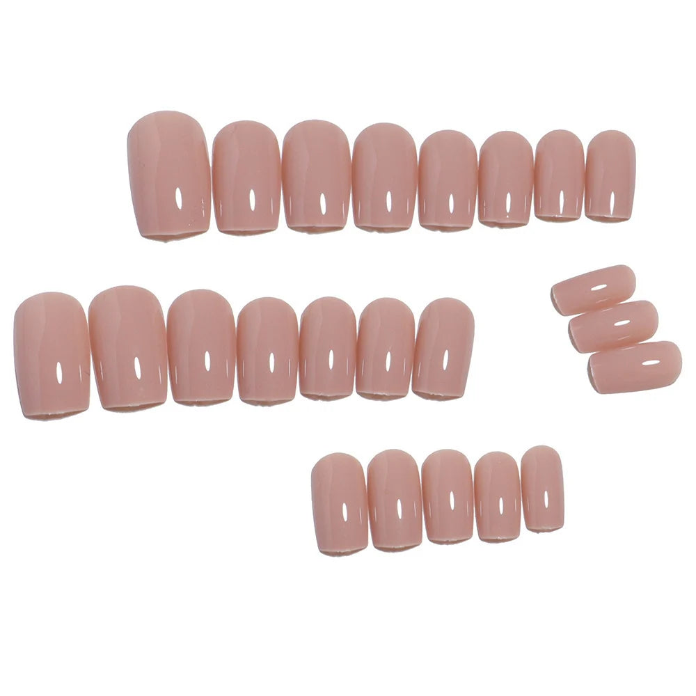 Press-On Nails Extra-Long Natural Look Glue-Free Set of 24
