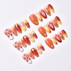 Press-On Nails Fall Floral Reusable & Comfortable Fit