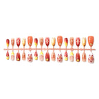 Press-On Nails Fall Floral Reusable & Comfortable Fit