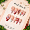 Press-On Nails Festive Designs Peel-And-Stick Comfort Fit