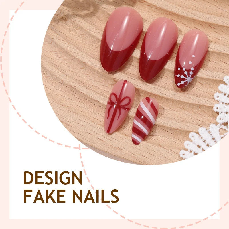 Press-On Nails Festive Designs Set of 24
