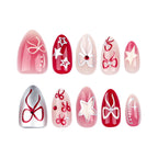Press-On Nails Festive Glitter & Floral Easy Application