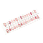 Press-On Nails Festive Snowflake Gingerbread Pre-Glued & Reusable