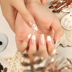 Press-On Nails Festive Winter Design Easy-Apply Adhesive