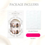 Press-On Nails Floral 24-Piece With Glue & File