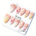 Press-On Nails Floral & Accent Designs Pre-Applied Adhesive