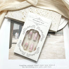 Press-On Nails Floral Accent & Glossy Finish Multiple Sizes