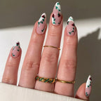 Press-On Nails Floral Accent Long-Lasting Customizable Fit