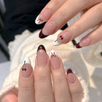 Press-On Nails Floral Accent Long-Lasting Customizable Fit