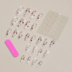 Press-On Nails Floral Accent Long-Lasting Customizable Fit