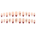 Press-On Nails Floral Accent Long-Lasting Customizable Fit