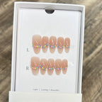 Press-On Nails Floral Accent Reusable Long-Lasting Hold