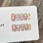 Press-On Nails Floral Accent Reusable Long-Lasting Hold