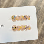 Press-On Nails Floral Accent Reusable Long-Lasting Hold