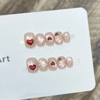 Press-On Nails Floral Accent Reusable Long-Lasting Hold