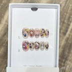 Press-On Nails Floral Accent Reusable Long-Lasting Hold