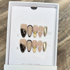 Press-On Nails Floral Accent Reusable Long-Lasting Hold
