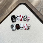 Press-On Nails Floral Accent Reusable Long-Lasting Hold