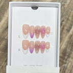 Press-On Nails Floral Accent Reusable Long-Lasting Hold