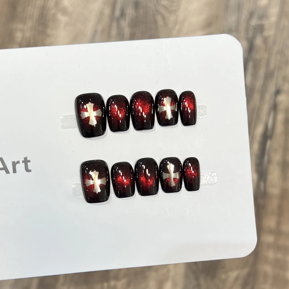 Press-On Nails Floral Accent Reusable Long-Lasting Hold