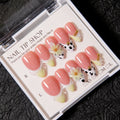 Press-On Nails Floral Accent Reusable Multiple Sizes