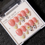 Press-On Nails Floral Accent Reusable Multiple Sizes