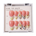 Press-On Nails Floral Accent Reusable Multiple Sizes