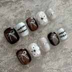 Press-On Nails Floral Accents Reusable & Long-Lasting