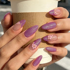 Press-On Nails Floral Acrylic Comfort Fit Set of 24