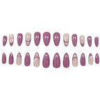 Press-On Nails Floral Acrylic Comfort Fit Set of 24
