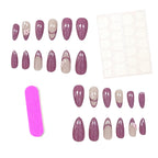 Press-On Nails Floral Acrylic Comfort Fit Set of 24