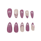 Press-On Nails Floral Acrylic Comfort Fit Set of 24