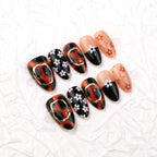 Press-On Nails Floral Acrylic Gloss Finish