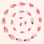 Press-On Nails Floral Acrylic Gloss & Matte