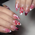 Press-On Nails Floral Acrylic Gloss & Matte